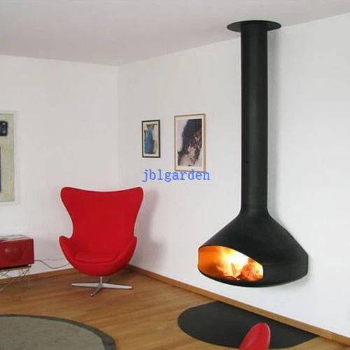 Indoor Hanging Fireplace With Glasses