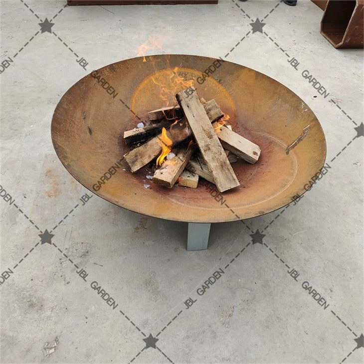 Rusty Fireplace With Bbq Grills
