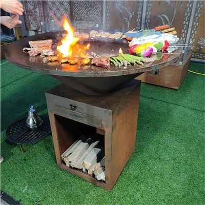 Грилі для барбекю Corten Steel Brasero для приготування їжі