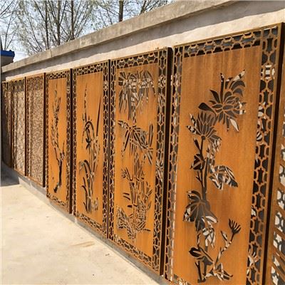 Corten Steel Privacy Art Metal Screens Panels