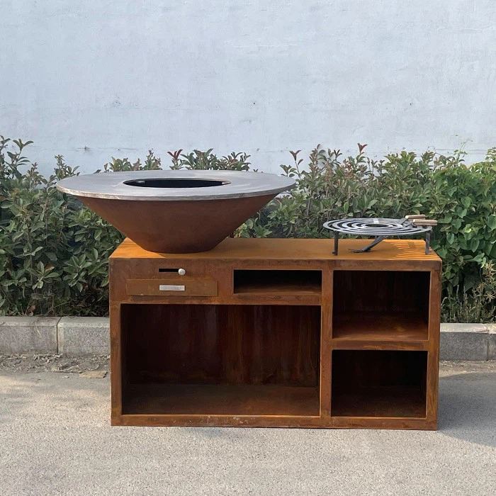 Durable Corten Steel Barbecue Grill For Outdoor Patios factory