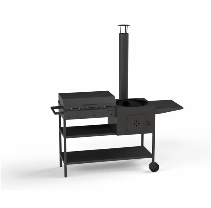 Відкритий гриль для барбекю з котлами