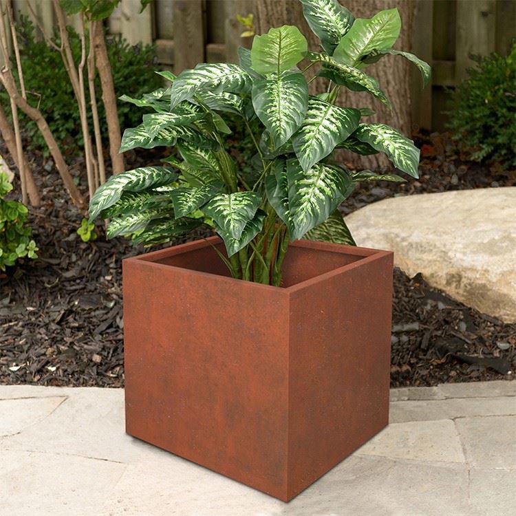 Outdoor Steel Pot Rusty Flower Pot high quality