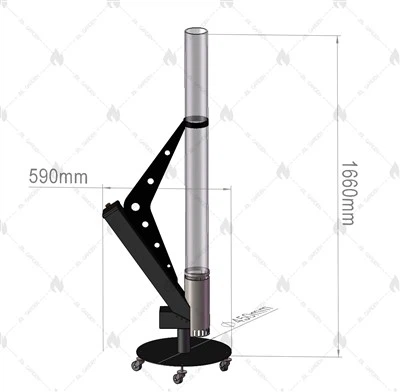 Портативний пелетний обігрівач патіо з біомаси